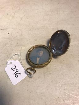 Antique Hangin Locket Double Picture