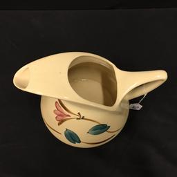 Vintage Hand Painted Pitcher Is 7.5" Tall