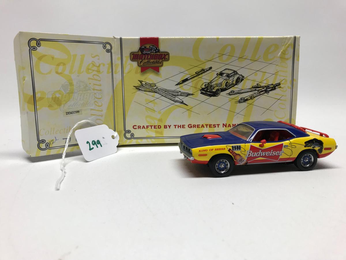 Matchbox Collectibles, 1/43 scale, Budweiser 1971 Plymouth Barracuda