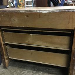 Maple 3-Drawer Chest W/Carved Wooden Pulls