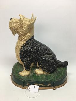 Vintage Cast Iron Scotty Dog Door Stop Is 12.5" tall