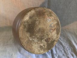Antique Brown Stoneware Handled Pitcher