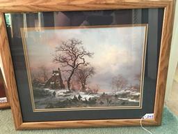 Framed Print Of Victorian Winter Scene