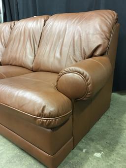 Flexsteel Leather 3-Cushion Couch