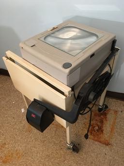 3-M Overhead Projector On Wheeled Cart,  Cafeteria