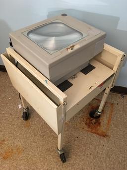 3-M Overhead Projector On Wheeled Cart,  Cafeteria