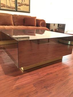 Vintage 70's Mirrored Coffee Table