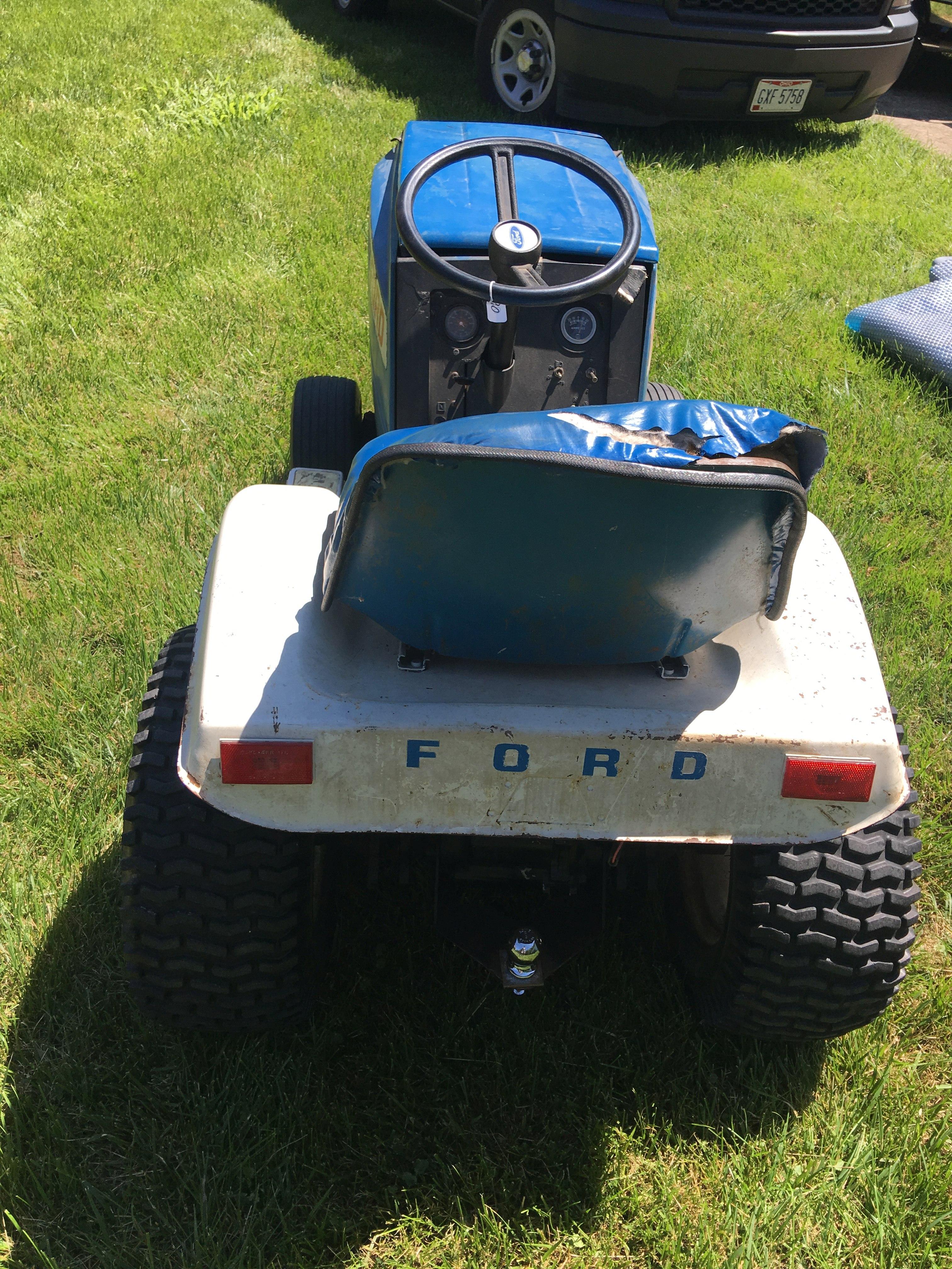 Ford 145 Garden Tractor W/Mower & Snow Plow Blade