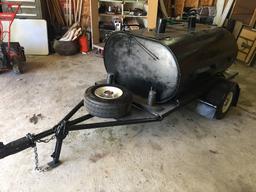 Homemade Bar-B-Que Smoker On Trailer W/Gas Burners