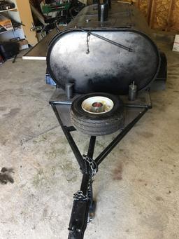 Homemade Bar-B-Que Smoker On Trailer W/Gas Burners