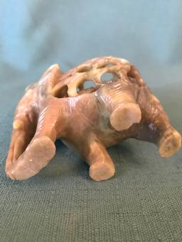 Carved Soapstone Whimsey Elephant Inside Elephant