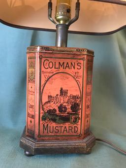 Colman's Mustard Tin Made Into A Lamp
