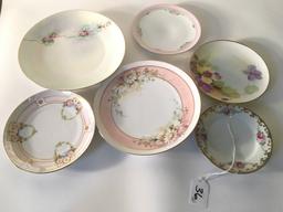 Vintage Hand Painted Plates From 5"-8.5" Diameter