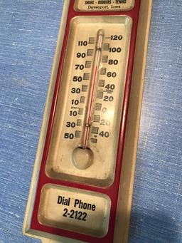 Kambach and Kettman Davenport Iowa Advertiser Thermometer, 13" Tall