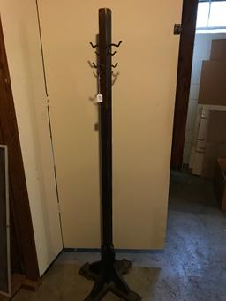 Antique Wood Hall Tree