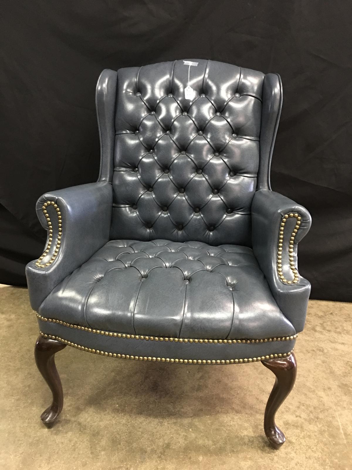 Tufted Wing-Back Occasional Chair