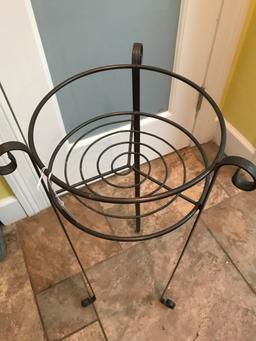 Iron Plant Stand Is 28" Tall