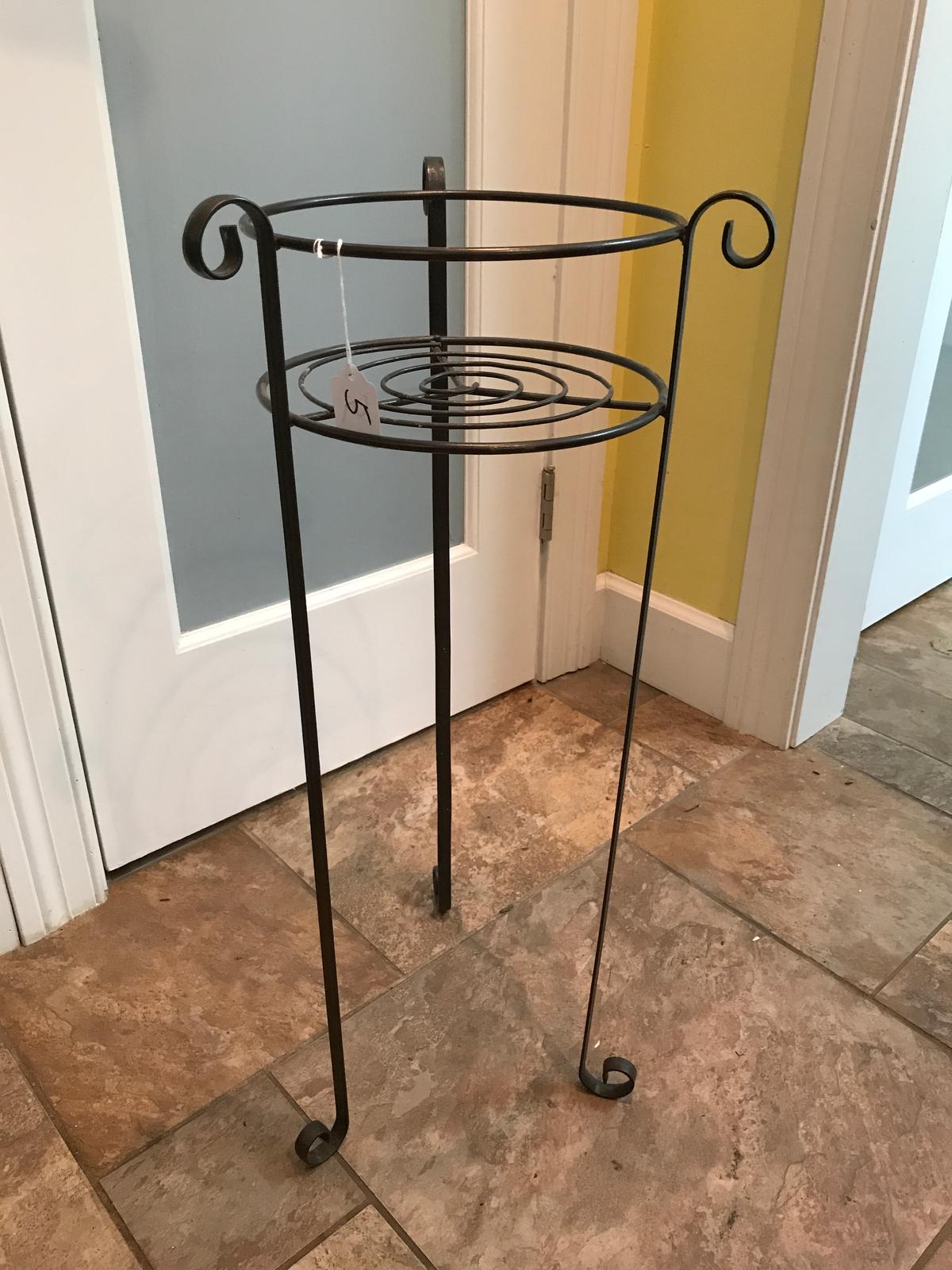 Iron Plant Stand Is 28" Tall