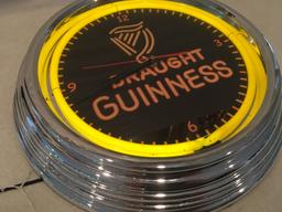 Guinness Draught Light Up Clock-Works!