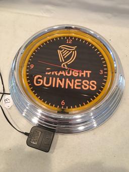 Guinness Draught Light Up Clock-Works!