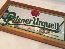 Pilsner Urquell Mirrored Advertising Sign