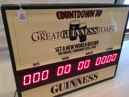 Countdown To Guinness Light-Up Sign-Works!