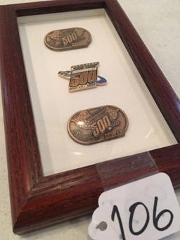 (3) Framed 1996 Indianapolis 500 Pins