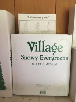 Dept.56 Village Trees & Accessories W/Boxes