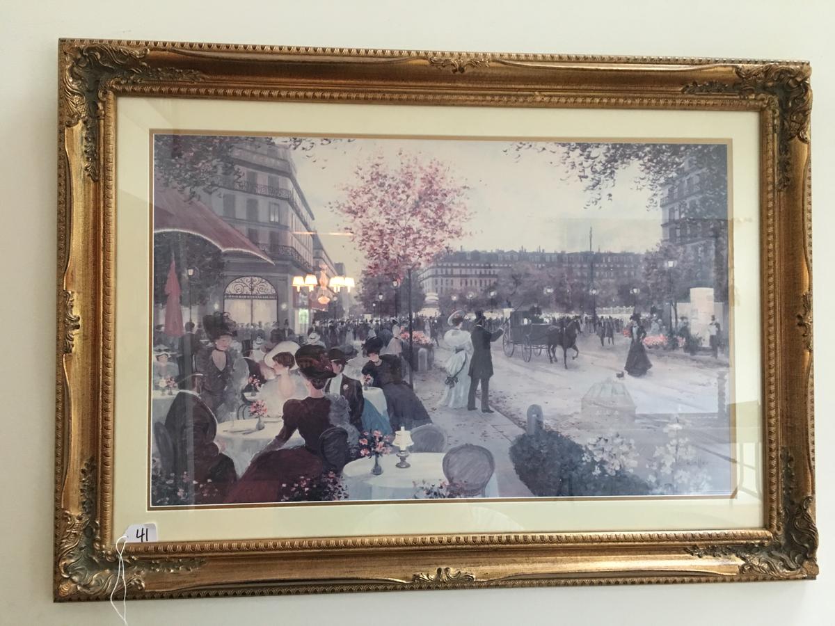 Matted & Framed "C. Kieffer" Print Of Paris