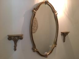 Oval Wall Mirror Measures 21.5" Wide x 36" Tall