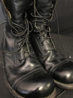 Polished Military Boots-Size 8