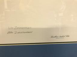 Framed & Matted Wm. Zimmerman Artist Signed Print