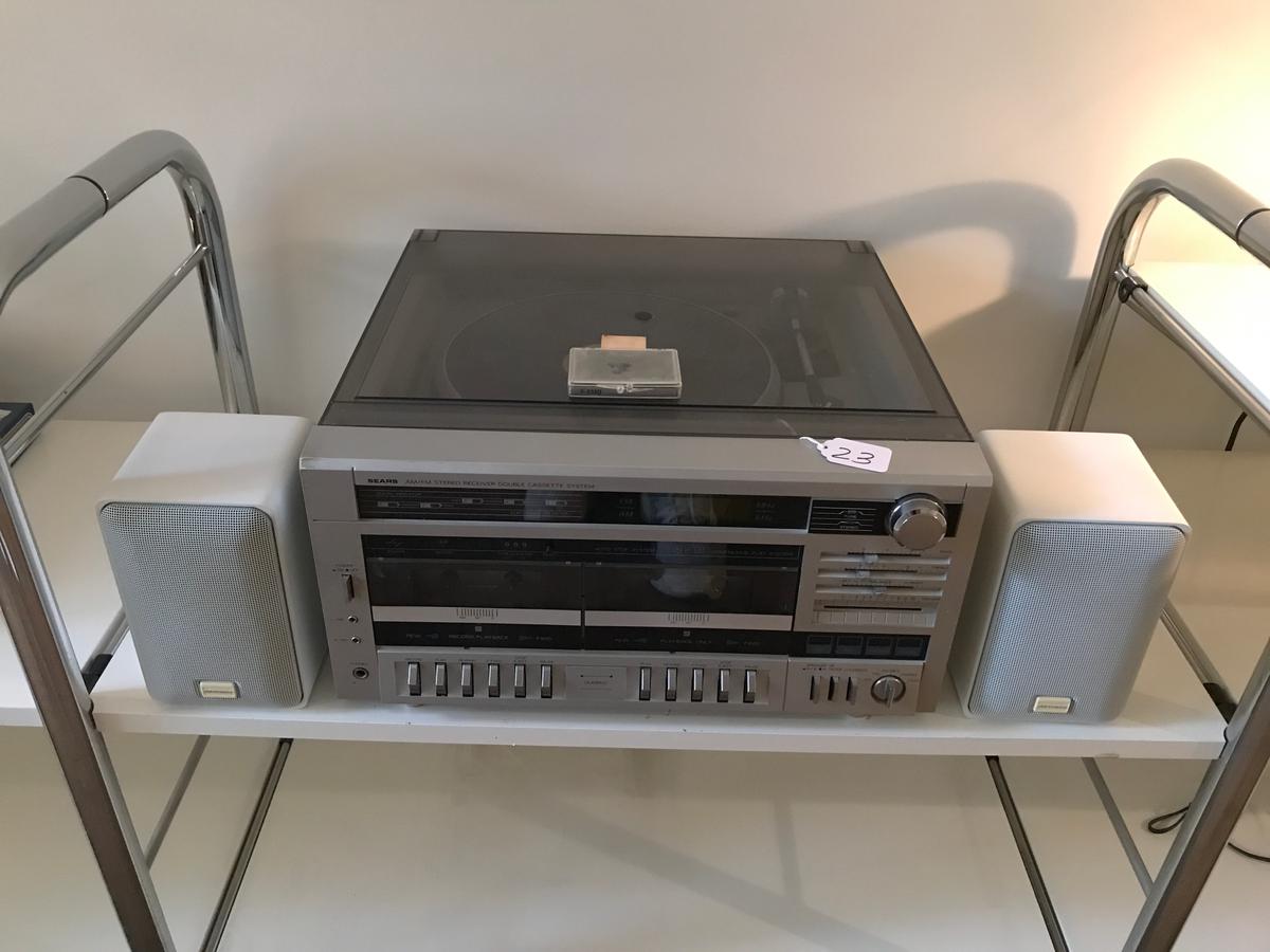 Sears AM-FM-Cassette StereoW/Optimus Pro Speakers