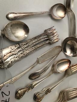 30 Pcs. Misc. Flatware- Mostly "Old Company Plate"
