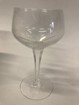 (6) Hoya Crystal Wine Glasses In Original Box