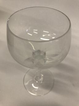 (6) Hoya Crystal Wine Glasses In Original Box