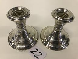 Pair Of Rank & Whitin Sterling Candlesticks