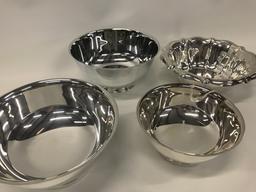 (4) Silverplated Serving Bowls