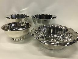 (4) Silverplated Serving Bowls