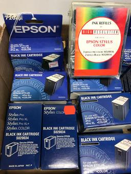 16 Old/New Stock Epson Stylus Ink Cartridges and a Re-Fill Kit