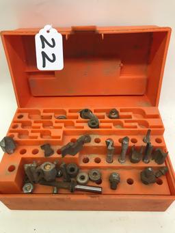 Box Of Router Bits & Fittings As Shown