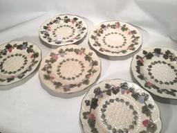 (6) 8.75" Wedgewood Plates W/Vine & Grapes Design