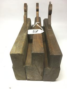 Group Of (3) Antique Woodworkers Moulding Planes