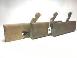 Group Of (3) Antique Woodworkers Moulding Planes