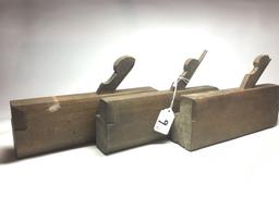 Group Of (3) Antique Woodworkers Moulding Planes