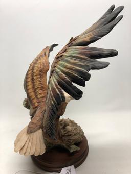 Large Resin Eagle On Stand-Artist Signed