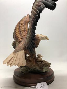 Large Resin Eagle On Stand-Artist Signed