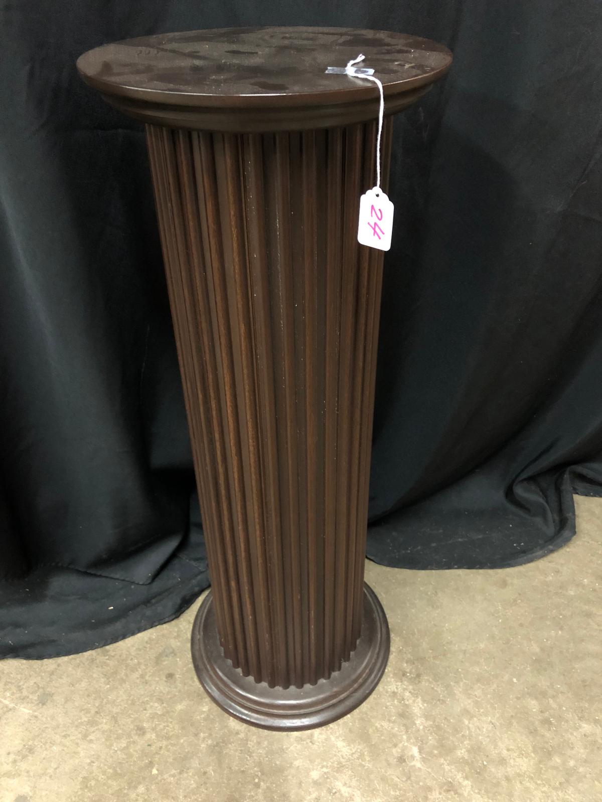 Mahogany Stain "Column" Fern Stand