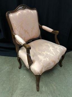 Louis XV Style Upholstered  Accent Chair-1 Of 2 Matching