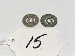 2-Dayton Ohio "One Fare-All" Tokens